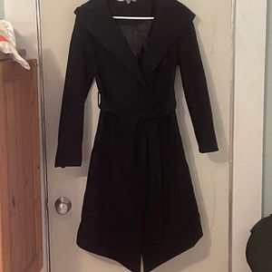 H&M Wool Blend Coat Black US Size 6